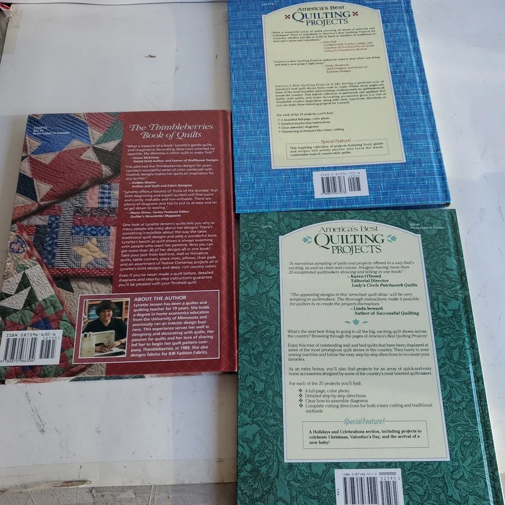 Americas Best Quilt Projects Rodale Book Lot 3 Collection Patterns HC \VTG NOS